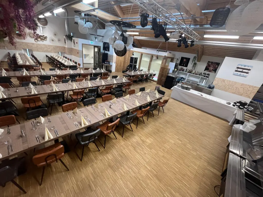 La salle de banquet à l'étage